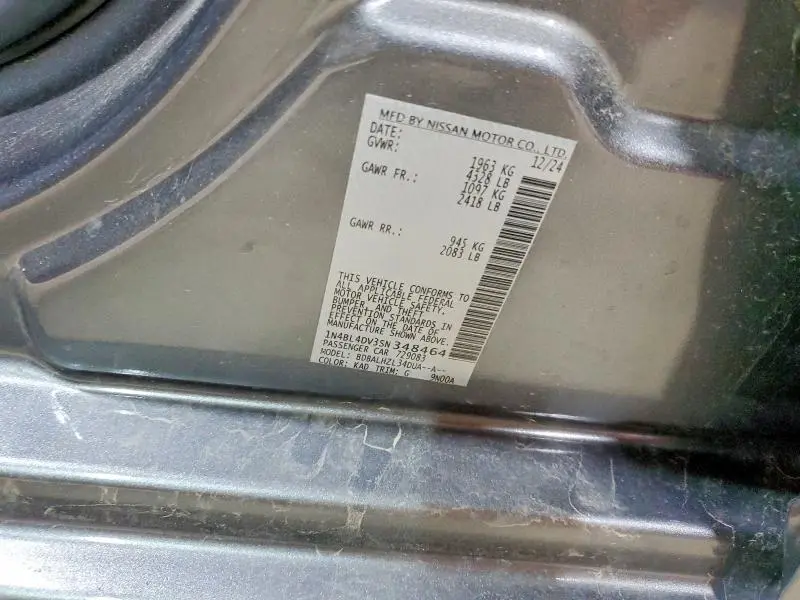 2025 NISSAN ALTIMA SV  