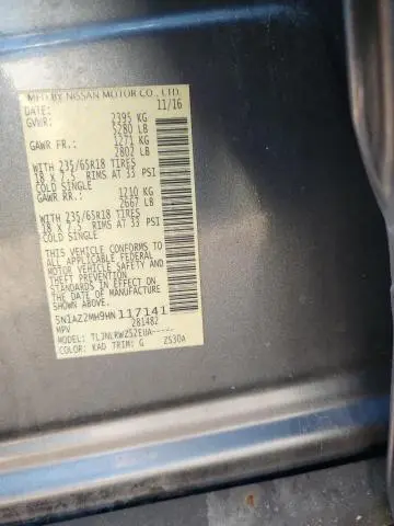 2017 NISSAN MURANO S  