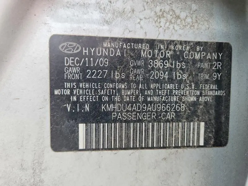 2010 HYUNDAI ELANTRA GLS  