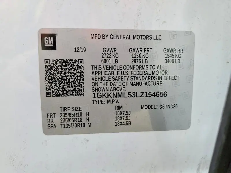 2020 GMC ACADIA SLT  