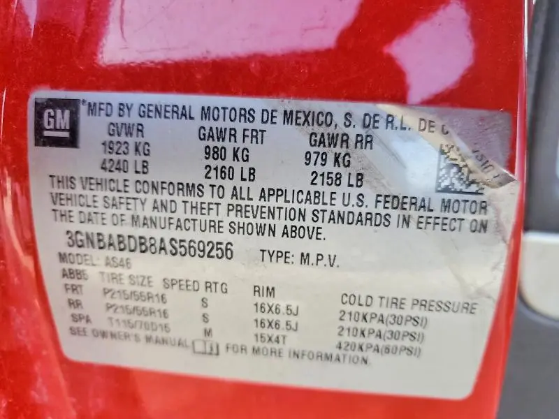 2010 CHEVROLET HHR LT  