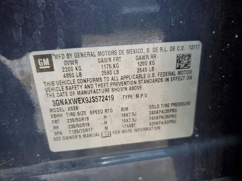 2018 CHEVROLET EQUINOX PREMIER  