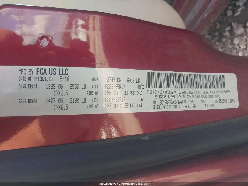 2018 DODGE GRAND CARAVAN SE