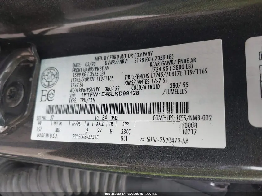 2020 FORD F-150 XLT
