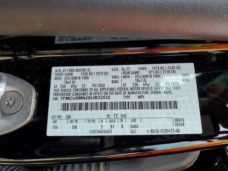 2025 FORD ESCAPE ST LINE  