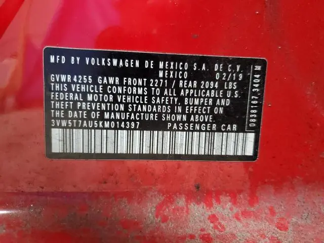 2019 VOLKSWAGEN GTI S  