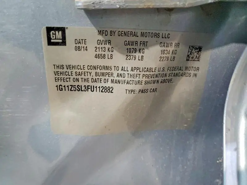 2015 CHEVROLET IMPALA LS  