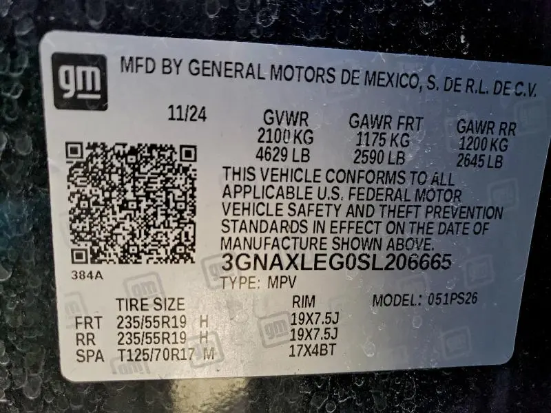 2025 CHEVROLET EQUINOX RS  