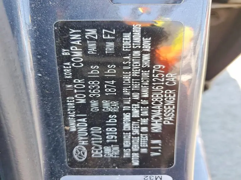 2011 HYUNDAI ACCENT GLS  