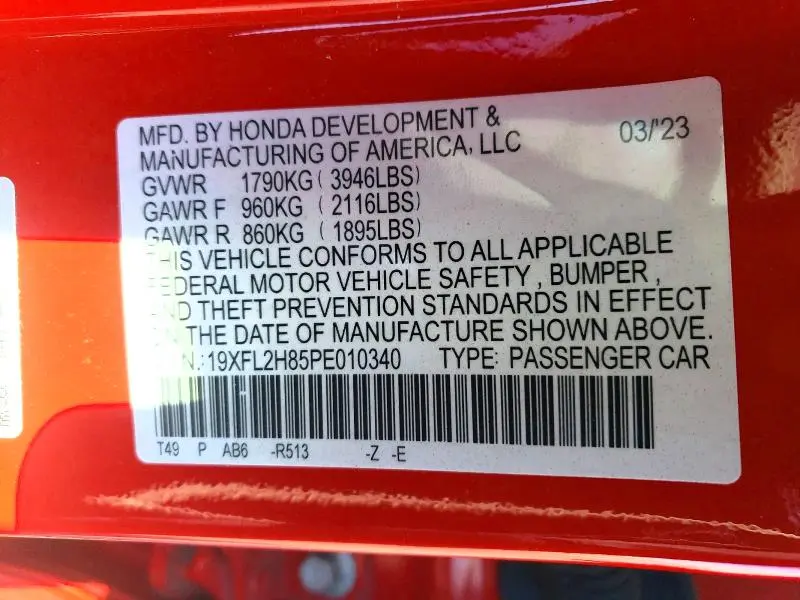 2023 HONDA CIVIC SPORT  