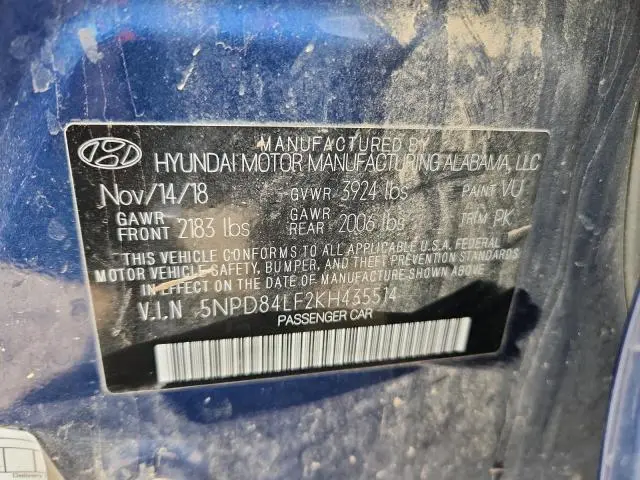 2019 HYUNDAI ELANTRA SEL  