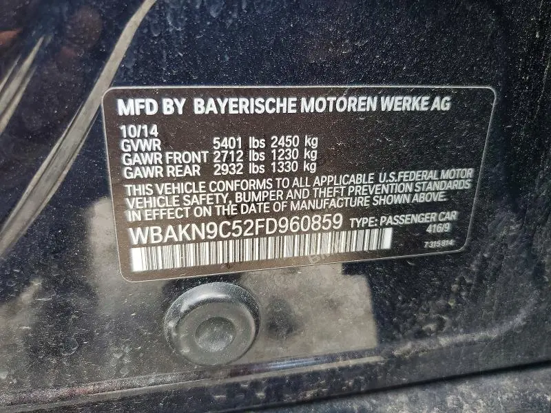 2015 BMW 550 I  