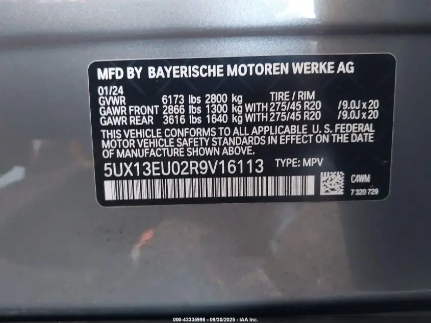 2024 BMW X5 SDRIVE40I