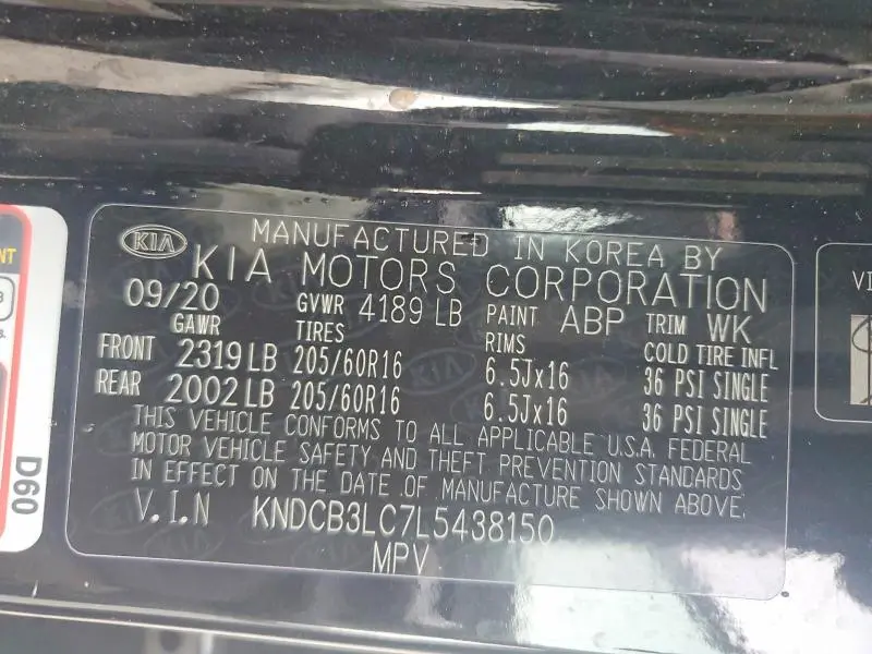 2020 KIA NIRO LXS  
