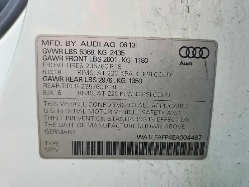 2014 AUDI Q5 PREMIUM PLUS  