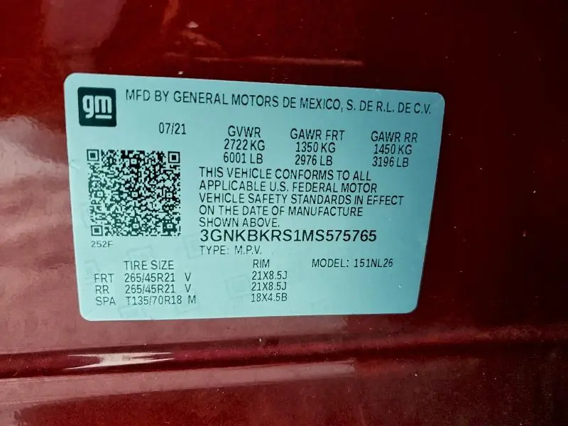 2021 CHEVROLET BLAZER RS  