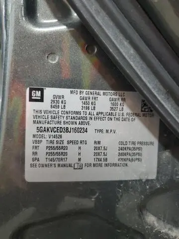 2011 BUICK ENCLAVE CXL  