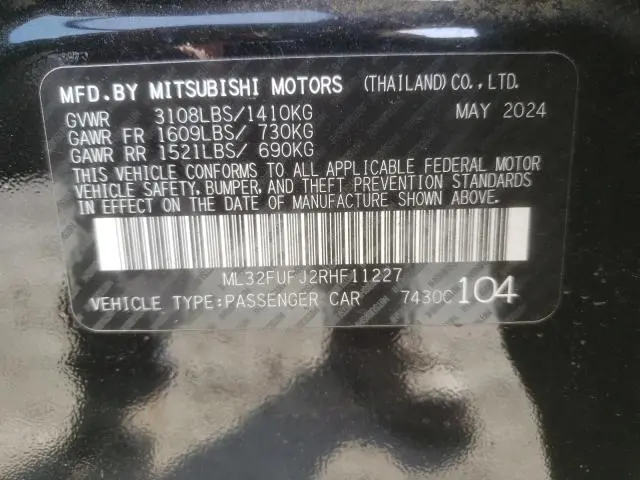 2024 MITSUBISHI MIRAGE G4 ES  