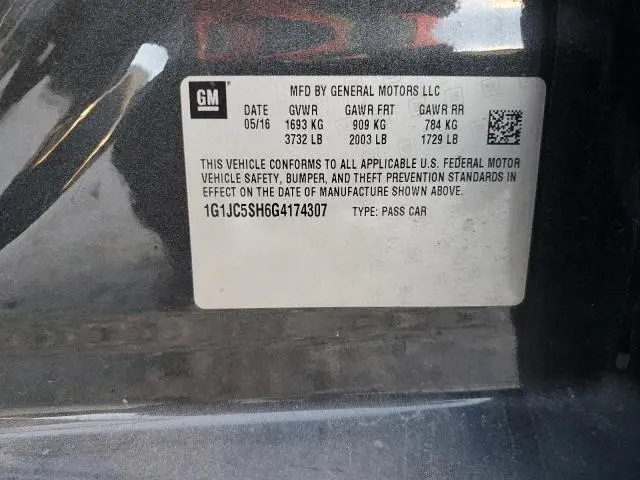 2016 CHEVROLET SONIC LT  