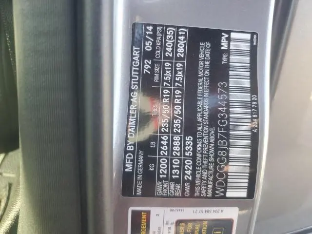 2015 MERCEDES-BENZ GLK 350 4MATIC  