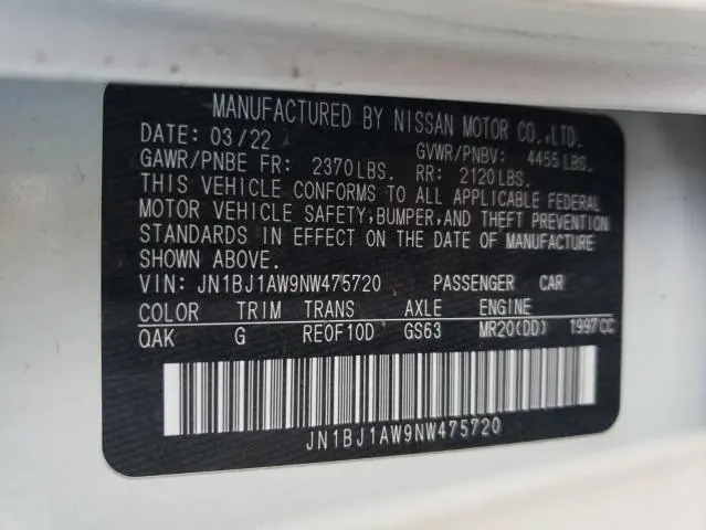 2022 NISSAN ROGUE SPORT S  