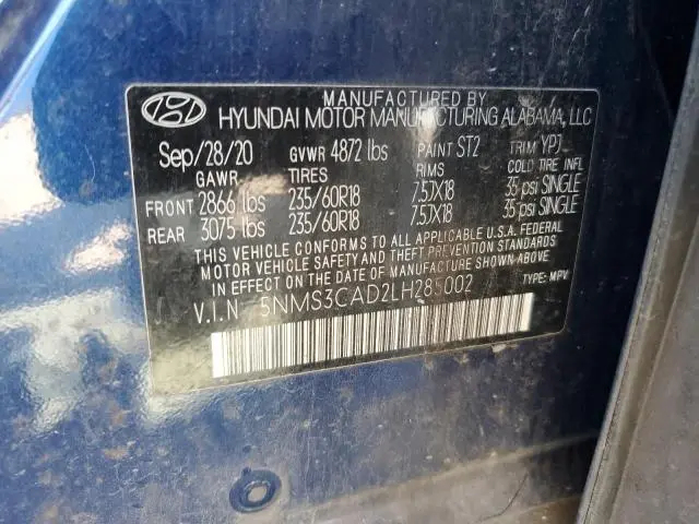 2020 HYUNDAI SANTA FE SEL  