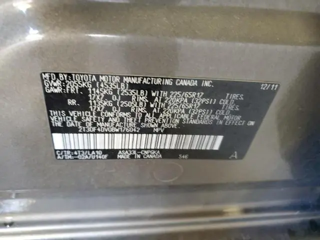 2011 TOYOTA RAV4 LIMITED  