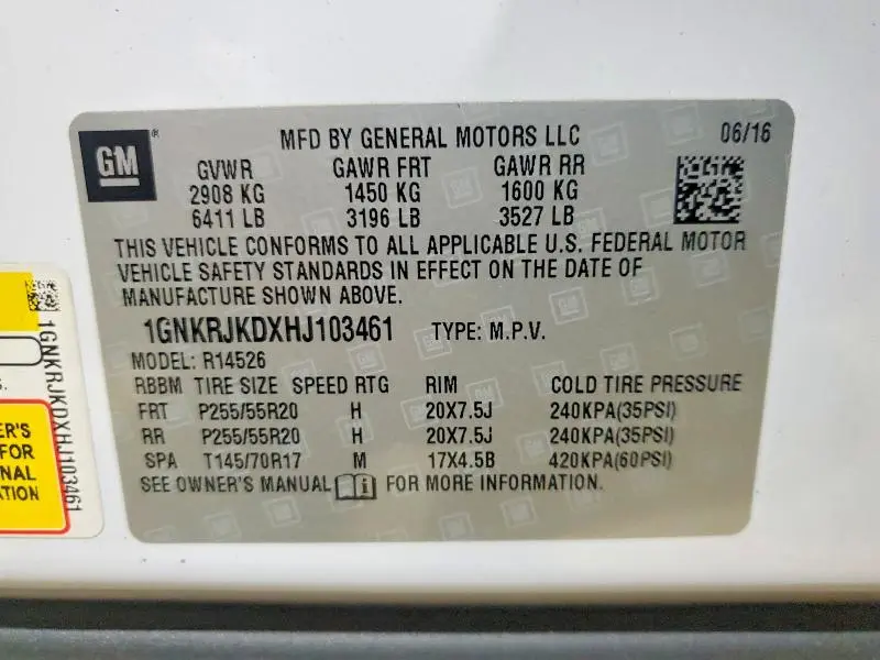 2017 CHEVROLET TRAVERSE PREMIER  