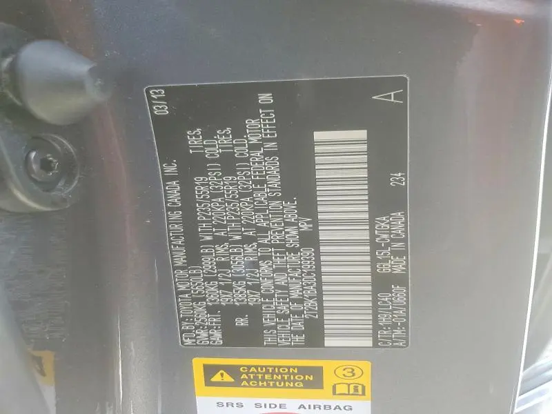 2013 LEXUS RX 350 BASE  