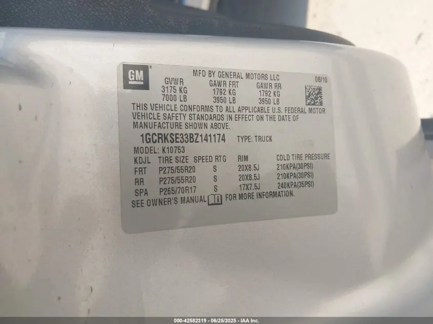 2011 CHEVROLET SILVERADO 1500 LT