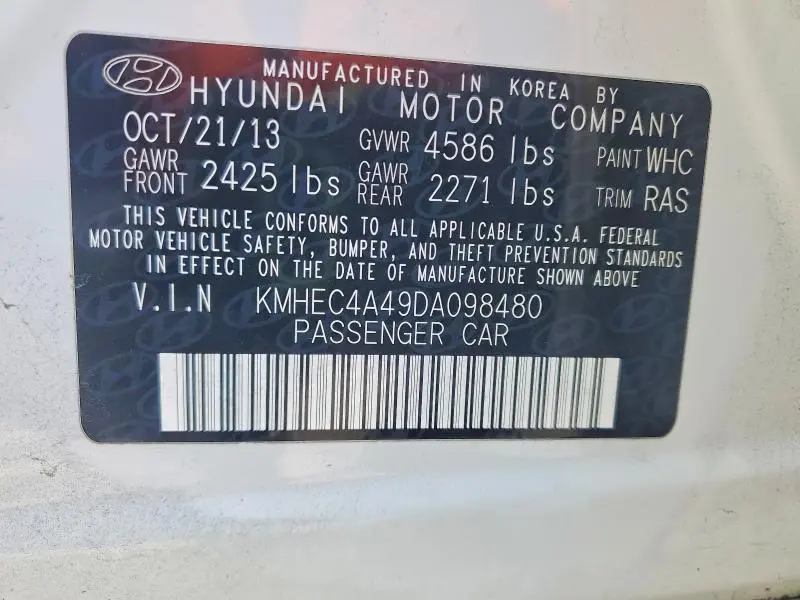 2013 HYUNDAI SONATA HYBRID  