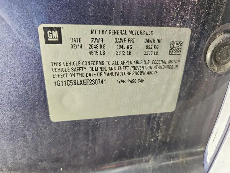 2014 CHEVROLET MALIBU 1LT  