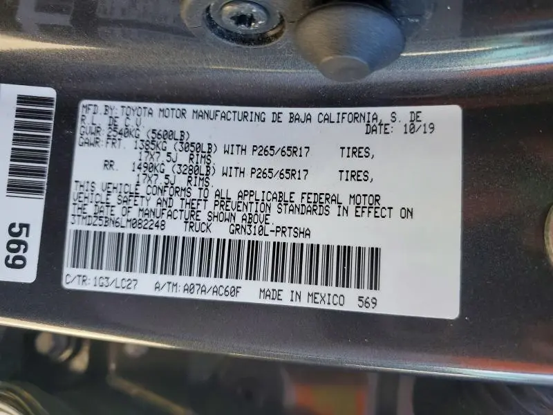 2020 TOYOTA TACOMA DOUBLE CAB  