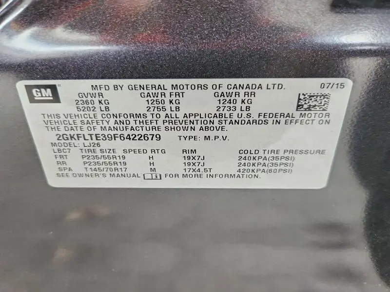 2015 GMC TERRAIN SLT  