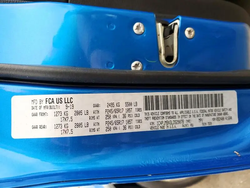 2020 JEEP CHEROKEE TRAILHAWK  