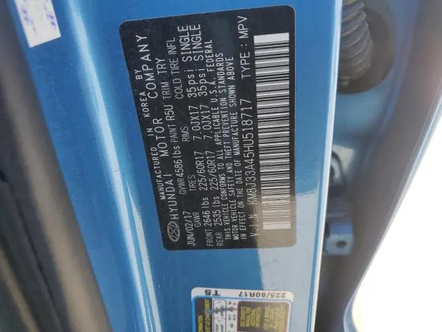 2017 HYUNDAI TUCSON LIMITED  