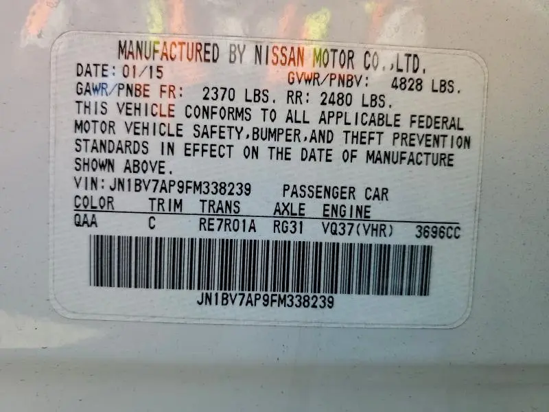 2015 INFINITI Q50 BASE  