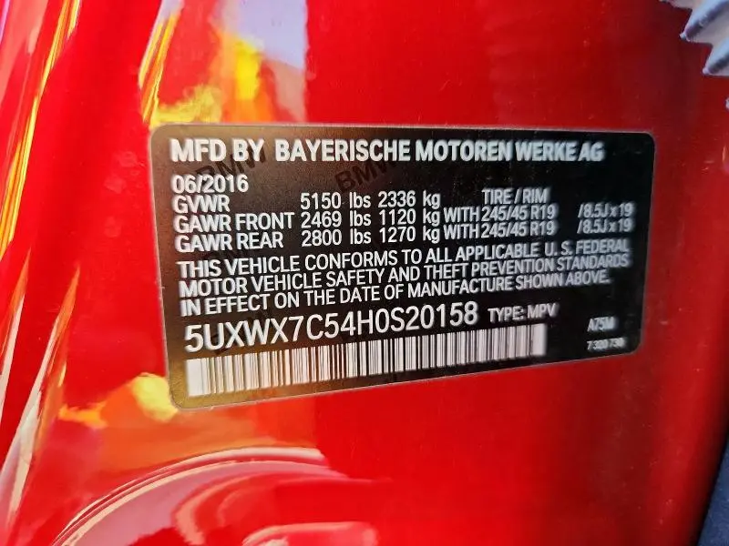 2017 BMW X3 XDRIVE35I  
