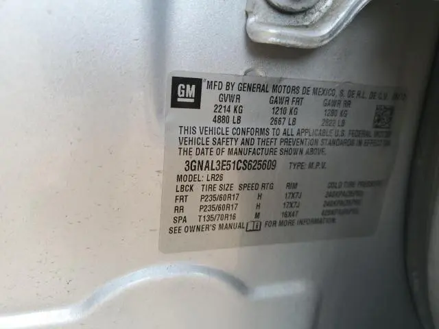 2012 CHEVROLET CAPTIVA SPORT  