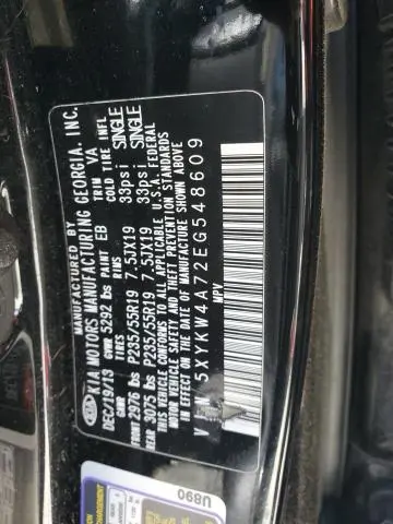 2014 KIA SORENTO SX