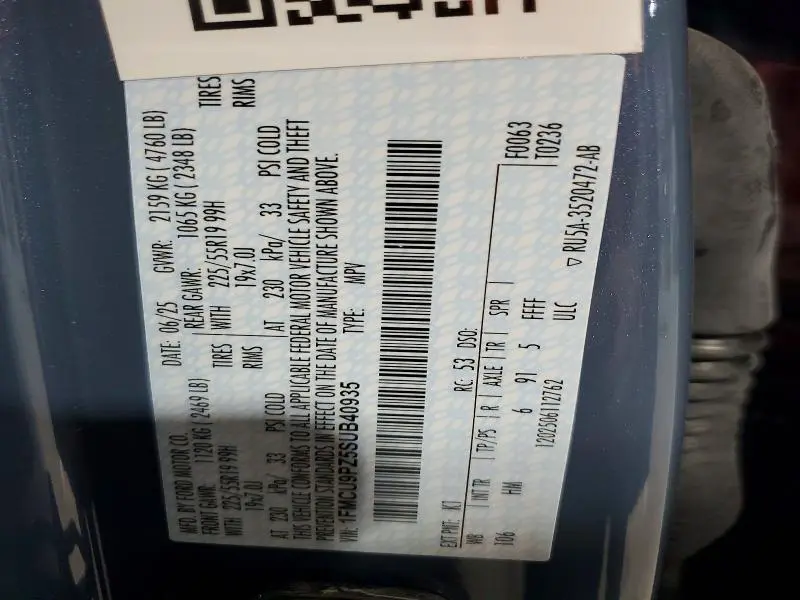 2025 FORD ESCAPE ST LINE ELITE  