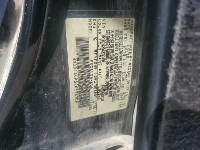 2012 NISSAN VERSA S  