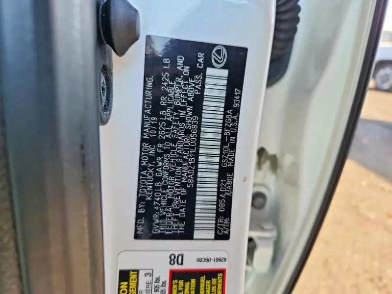 2020 LEXUS ES 350 BASE  