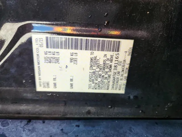 2016 NISSAN MAXIMA 3.5S  