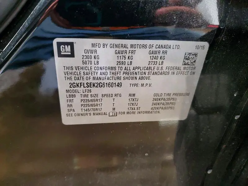 2016 GMC TERRAIN SLE  