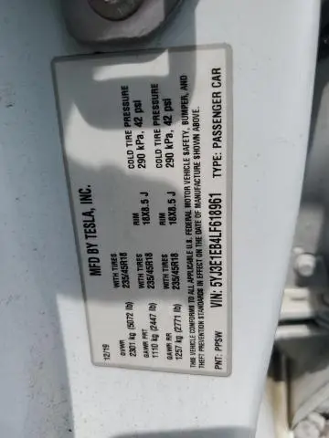 2020 TESLA MODEL 3   
