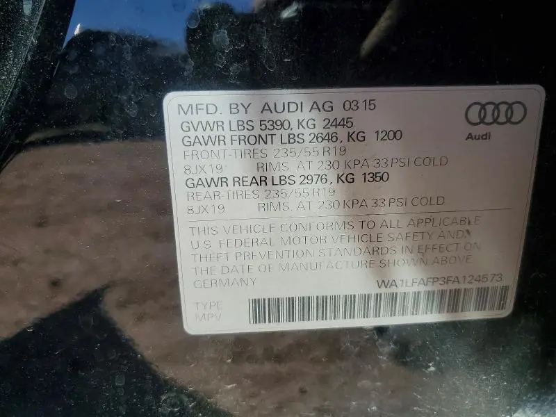 2015 AUDI Q5 PREMIUM PLUS  