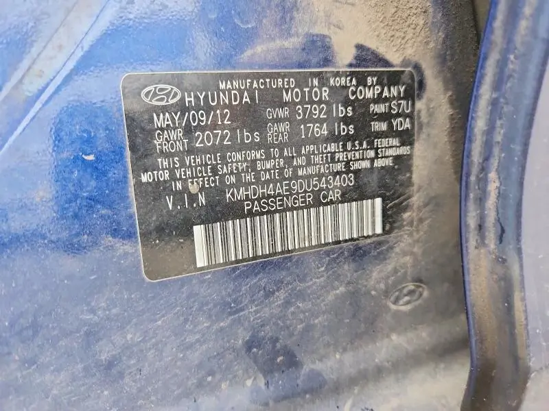 2013 HYUNDAI ELANTRA GLS  