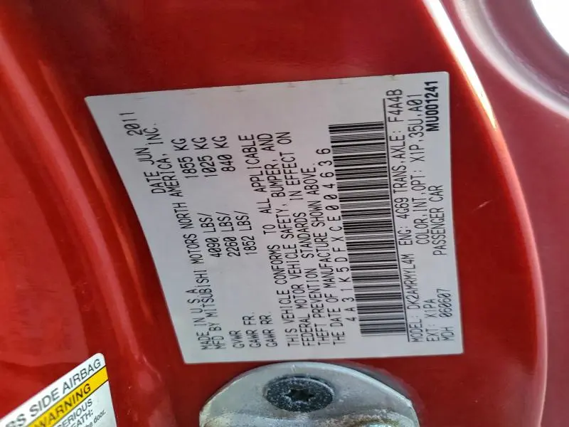 2012 MITSUBISHI ECLIPSE GS SPORT  