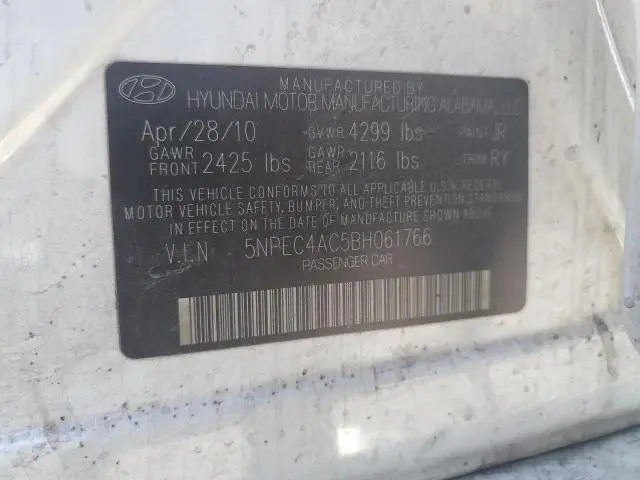 2011 HYUNDAI SONATA SE  